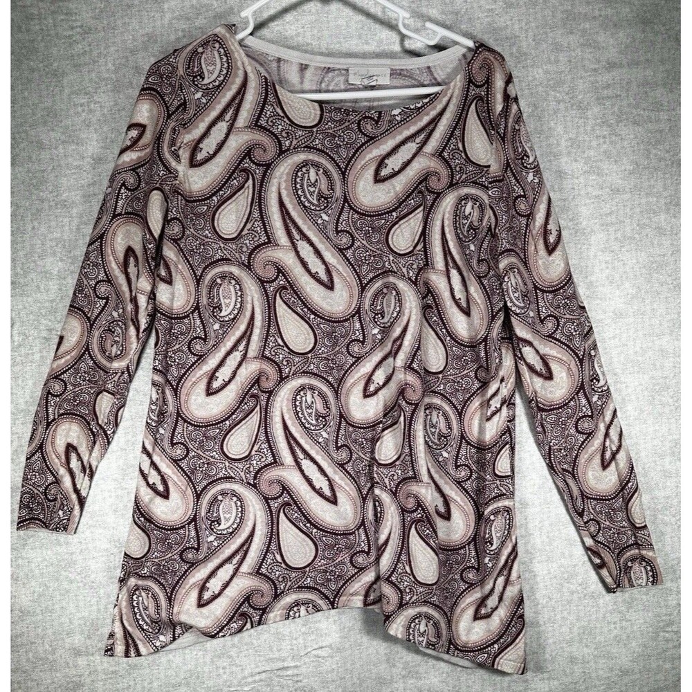 Magnolia Grace Stitch Fix Shirt Size L Womens Paisley Tunic Top